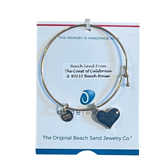 Dune Jewelry Heart Bangle Bracelet - Beach Sand from 90210 Beach House *NEW* - Picture 3 of 4